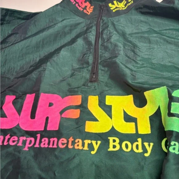 Vintage 90s Wise Guy Surf Style Interplanetary Body Gear half zip UNISEX  Y2K - Picture 2 of 7